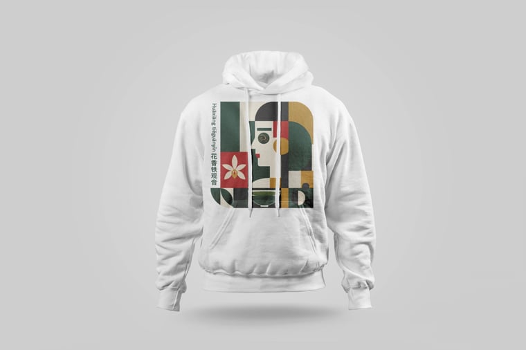 Hoodie — Floral Tie Guan Yin